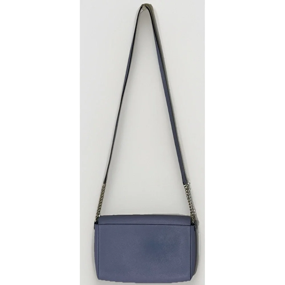 Kate Spade Madison Willow‎ Crossbody Bag Blue Iris Leather Convertible Shoulder